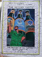 363 TFW The Victory Party, The Mother of All Parties, Party Poster, March 2, 1991 630 PM at the Viper Pit, original signatures incl LtGen Chuck Horner